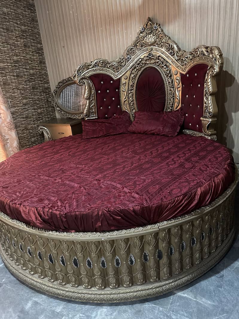 Solid wood bed room set dressing side table bed 1