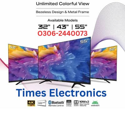 SMART LED TV FRAMELESS CHAT GPT AI VOICE CONTROL  32" 43" 55" 65" 75"