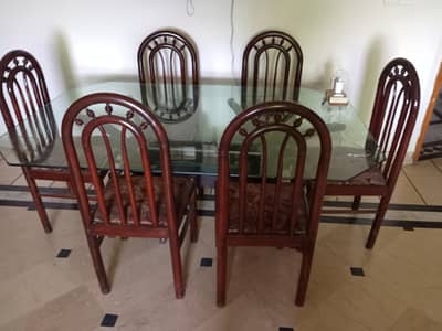 Glass dining table for sale