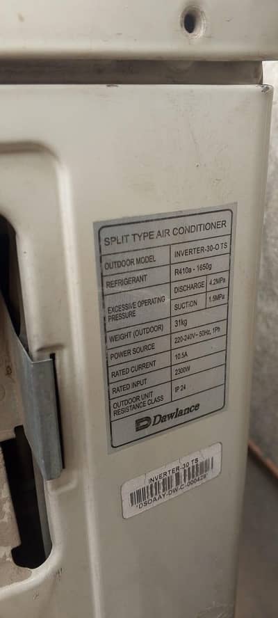 Ac 1.5 tan  invater ha colling ok ha