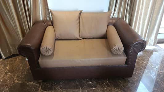 Leather sofa set