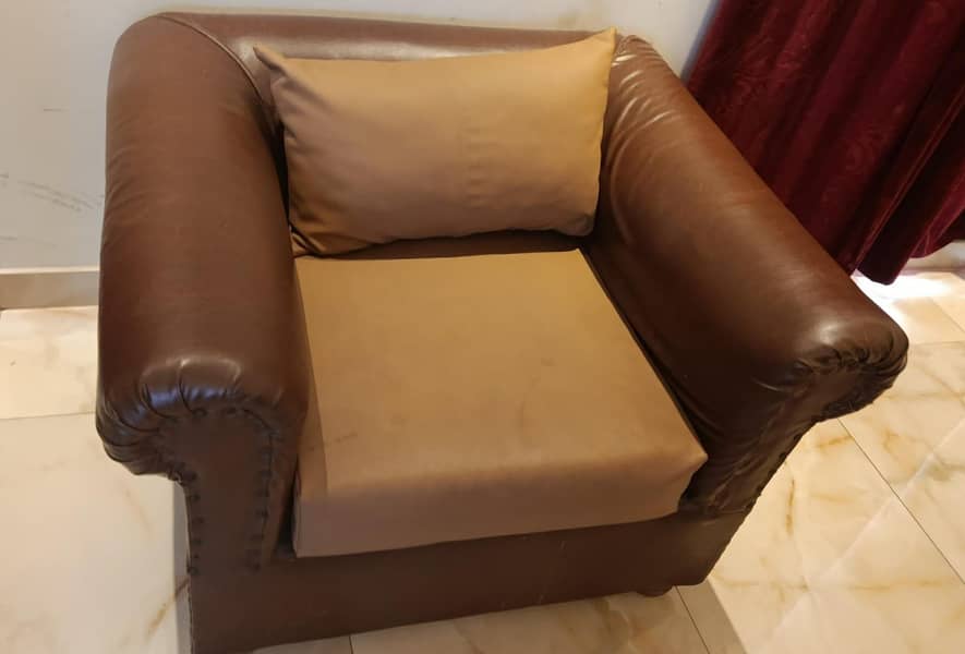 Leather sofa set 1