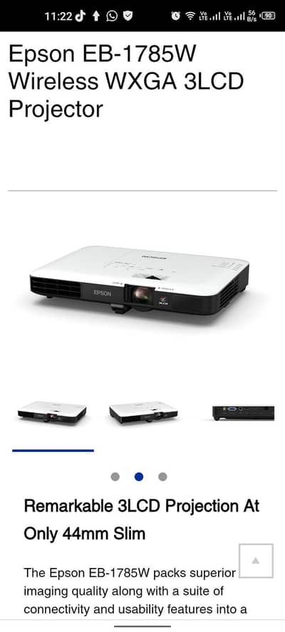 epson projector eb 1785w