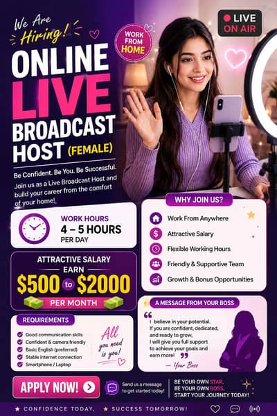 Work From Home Live Host