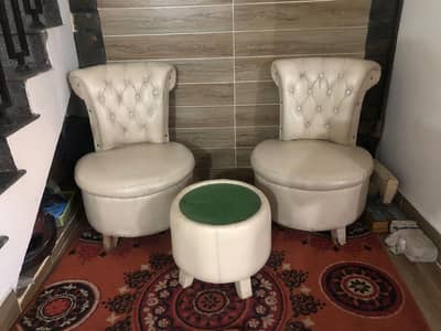 Two pieces sofas with table (free sofa covers)