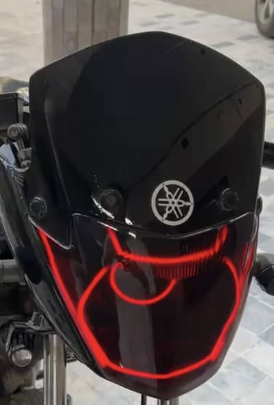 Ybr headlight modified for sale with esd frame