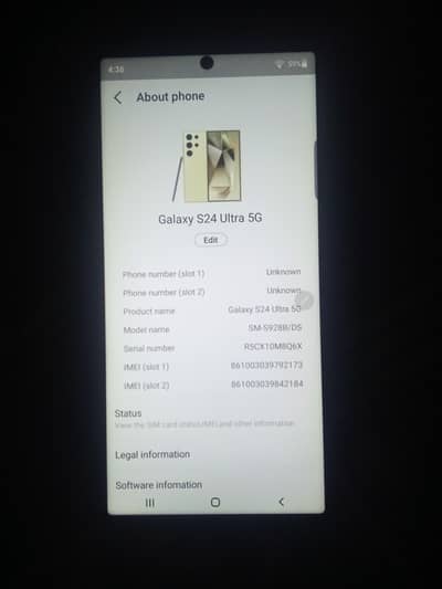 Samsung Mobile S24 5G Ultra 12GB Ram 512 GB storage