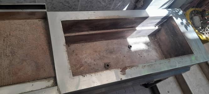 professional kitchen stove , cuting table,
