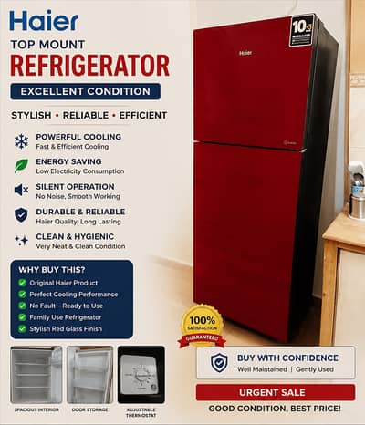 Haier Refrigerator Glass Door E-Star Series (Mint Condition) For Sale