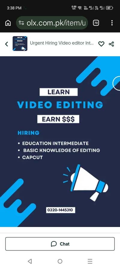 Urgent Hiring Intern Video editor Must know capcut