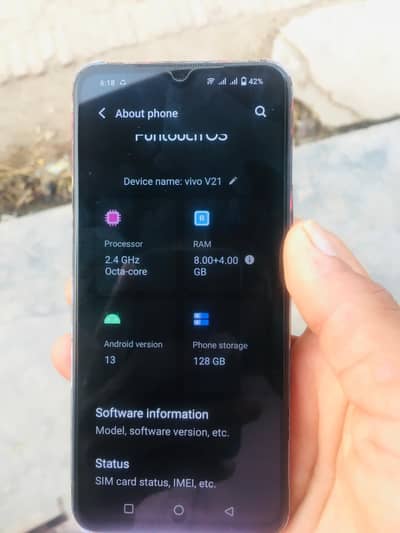 vivo v21 mobile all original  exchange possible with good phone