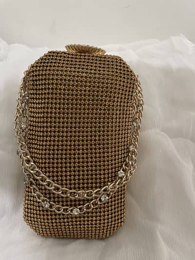 New Fancy Golden Clutch for ladies