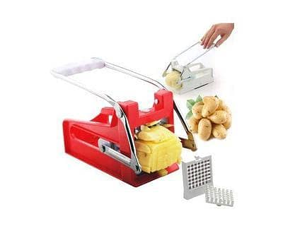 Stainless steel/ potato french fry cutter red