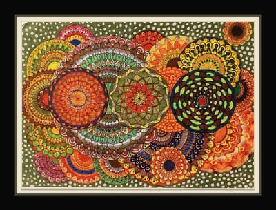 Painting - Original Hand-Drawn Optical Illusion Art Hand - Made Art