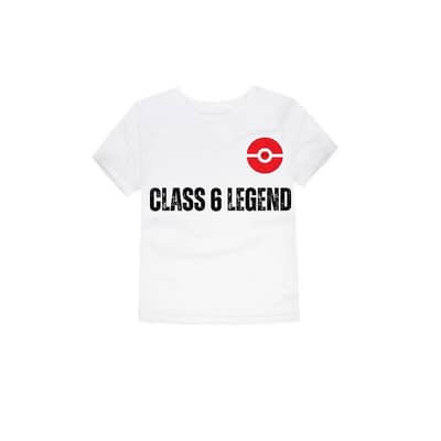 Pokemon Style Kids T-shirts for Class 6 Students