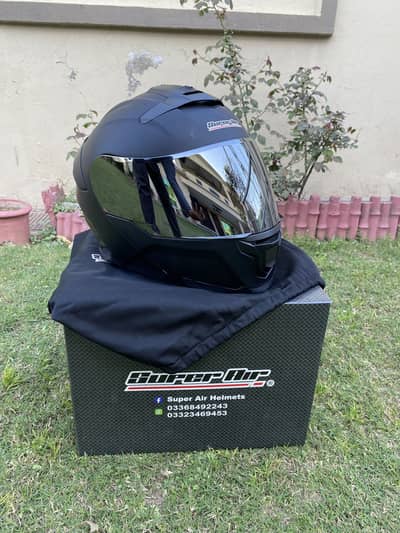 Super Air 912 Flip Up Helmet with Chrome Visor