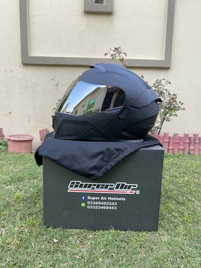 Super Air 912 Flip Up Helmet with Chrome Visor