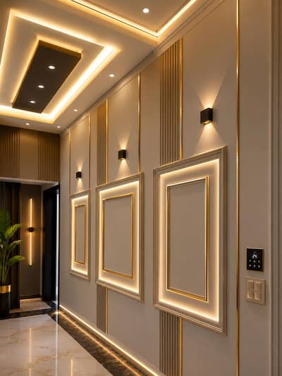 we are giving you all renovation service's Falsceiling wood panel more