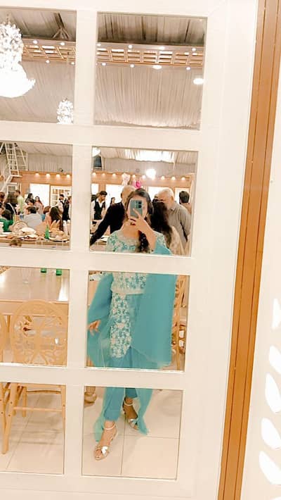 western cut embroidered dress