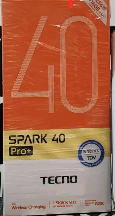 Tecno spark 40 pro plus 8/256 full box with warranty 10/10