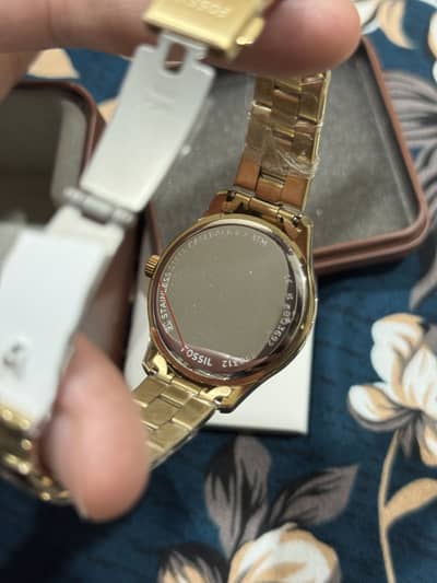 Fossil Women's RYE STAINLESS STEEL WATCH BQ3692, GOLD