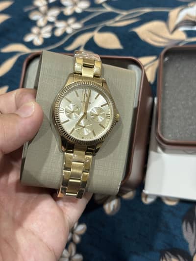 Fossil Women's RYE STAINLESS STEEL WATCH BQ3692, GOLD
