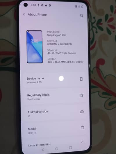 One Plus 9 5G 8/128