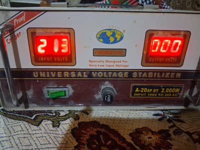 2000W Universal Voltage Stabilizer Copper Heavy Duty