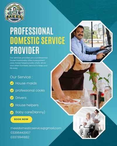 HOUSE MAIDS/NANNIES/COOK/DRIVER/HELPER ALL KINDS OF DOMESTIC STAFF AVA