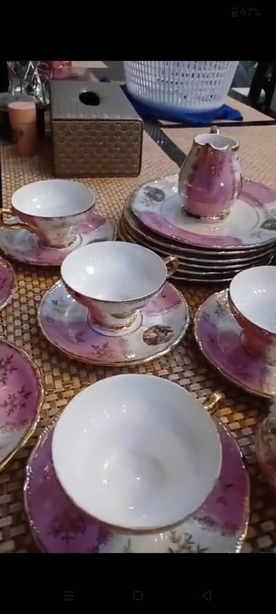 Vintage Thames Handprinted Japanese coffee set for Sale