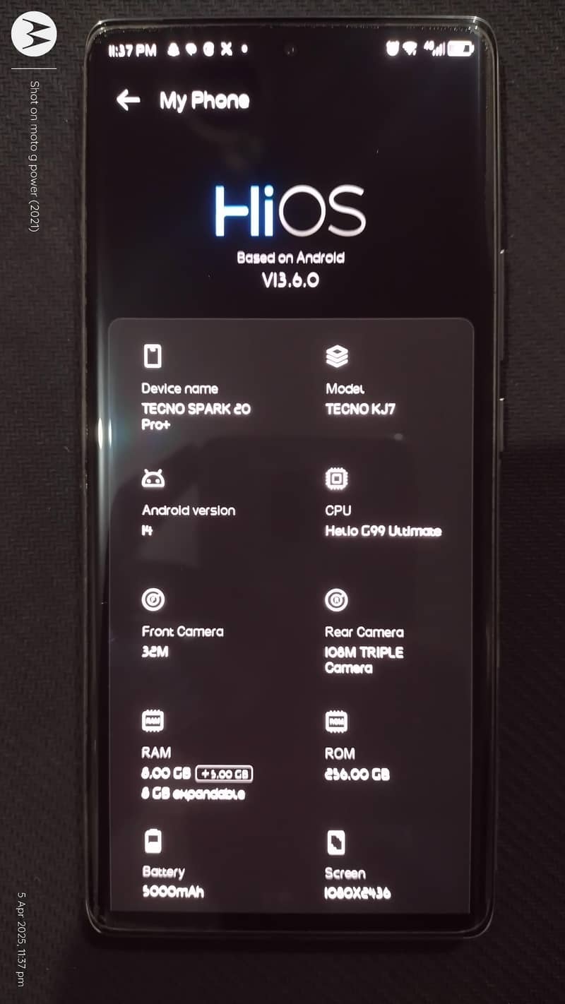 Tecno spark 20 pro Plus 5