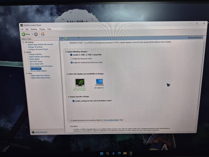 AOC 24g2sp gsync compatible 1