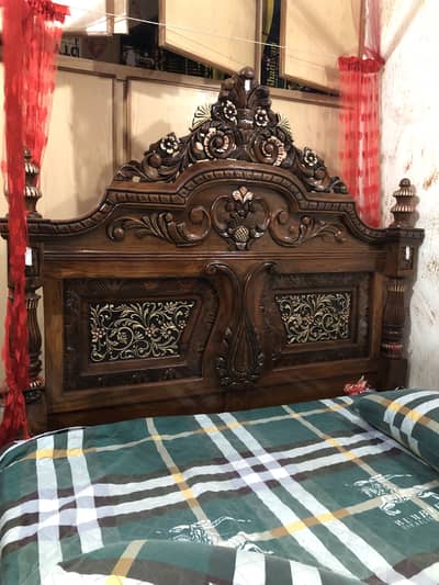 Chinyoti king side bed new condition