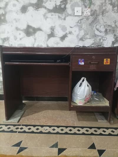 Computer table with chair.