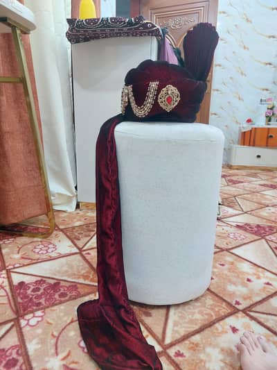 Premium Sherwani set with classic Khussa and Qula