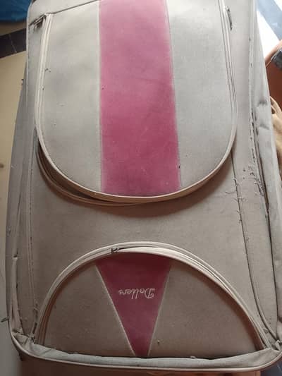 branded velvet curtains suitcases in very good condition