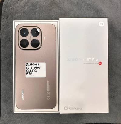 xiamoi 15t Pro 512 gb  official pta Mocha Gold complete box