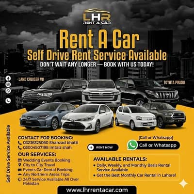 Rent a Car / Car Rental in Lahore / Self Drive Rent Service Available