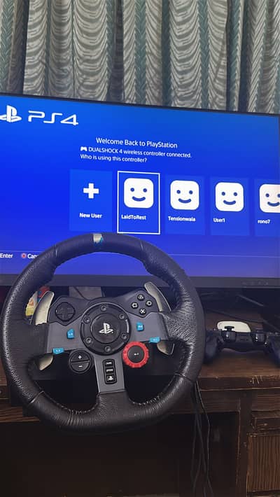 Logitech g29 with pedal shifters and gear