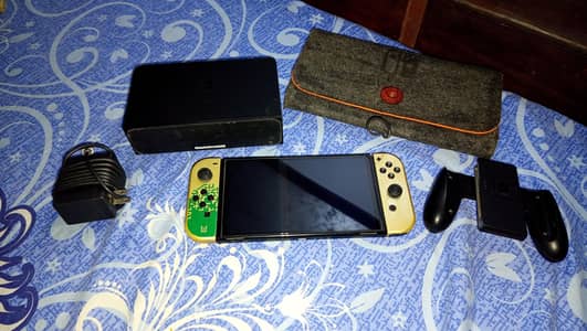 netendo switch oled + jailbreak with all accessories
