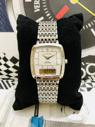 LOBOR SWISS MADE-SLIM WATCH-CHRONO FUNCTION-SEIKO CITIZEN CASIO OMAX