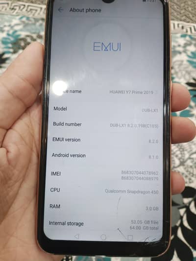 Huawei Y7 prime 2019 model