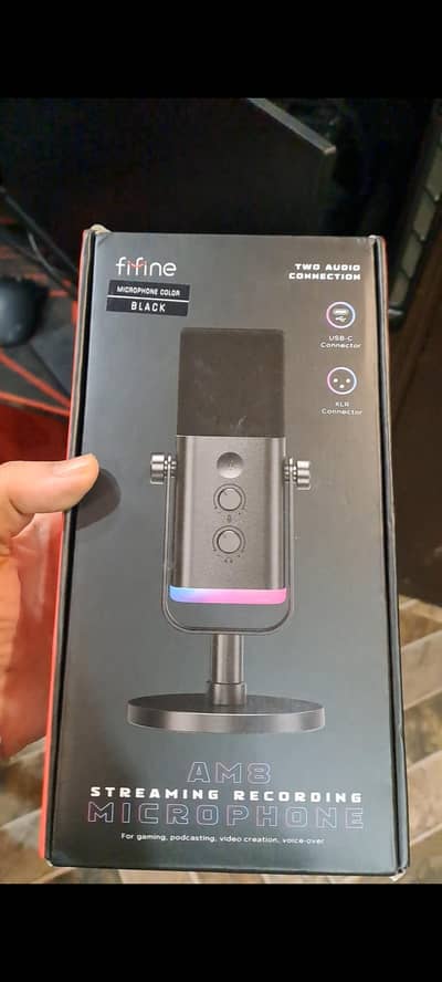 FIFINE AM8 USB/XLR Dynamic Microphone – Like New – Box Included