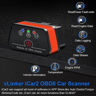 Vgate iCar2 OBD OBDII Scanner - Car Diagnostic Tool 03020062817