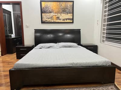 Complete Double Bed Set with Side Tables, Dressing Table & Mattress