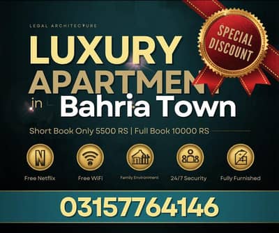 Premium Apartment in Bahria Town | WiFi AC Security Parking