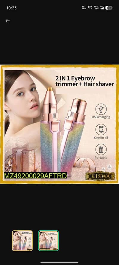 USB Charging 2-in-1 Eyebrow & Hair Trimmer