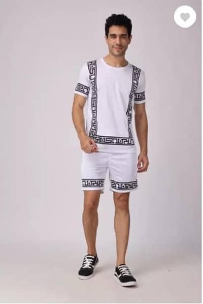 Men Black Greek Key Track Suit Slim Fit Eid Wear