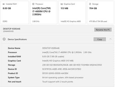 Lenovo THINKPAD 4th genration i7, exellent working
