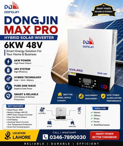 Dongjin Max Pro 4KW 24V Hybrid Solar Inverter
